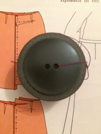 Knopen | Grijs | 34 mm - Knopen met reliefrandje - geschikt als  jasknoop