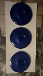 Ø 40 mm - 4 cm | Knopen | Blauw | Retro jas knoop glanzend