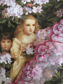 Kant | Roze | Bloemen | 02 cm - Vintage bramen roze organza kant - bloemmotief 