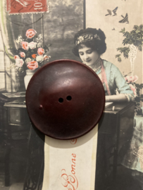 Ø 20 mm | Knopen | Rood | Bordeaux rode knoop schoteltjesvorm jaren '60