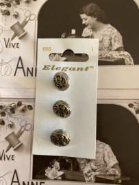 Ø 16 mm | Knopen | Zilver | Elegant knoop bloemmotief