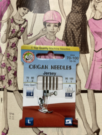 Naaimachinenaalden | JERSEY size 70-100 (10-16) | Pakje met 5 stuks Organ Needles naalden