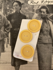 Ø 28 mm | Knopenkaarten | Geel | Arkilite kaartje met 3 knopen