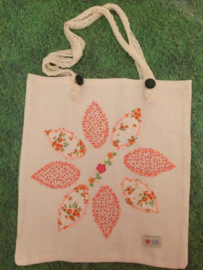 Linnen shopper "Sunny Flowers" | Tote (L)