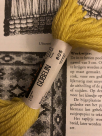 Borduurwol | Parley 805 Mosterdgeel :   kleurnummer | GOBELIN - strengetjes | Strähnchen | skeins | echevettes - 5 gram -  11 meter