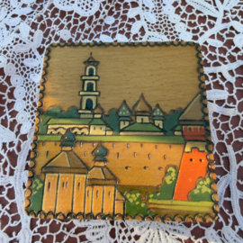 Hout | Prachtige Vintage USSR Trinket Box – Drie-eenheid-St. Sergius Lavra
