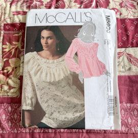 Naaipatronen | McCall's mooie kanten blouse patroon met "ruffle" kraag nr. 5930 maat 4-14