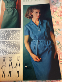 Madeleine: mode en patronenblad van Margriet | 1964, nr. 03 maart - gratis raderblad - 90 knippatronen : schorten - kinderjassen- rok - blouse - pyjama