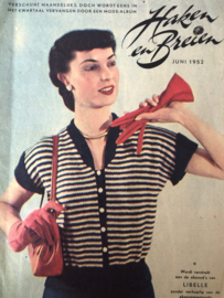 VERKOCHT | Tijdschriften | Haken en Breien | 1952 - Haken en Breien - juni 1952 (bij Libelle)