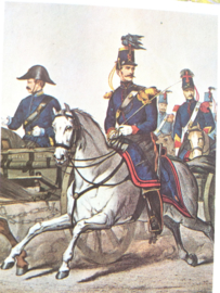 Verzamelkaart leger uniformen nr. 26 | België | Rijdende artillerie | 1855 1789