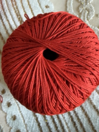Austral | Rood | 100% getwijnd katoenen haakgaren Austral Fil D'Ecosse - kleur 30 574 - 50 gram