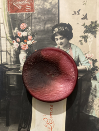 Ø 30 mm | Knopen | Rood | Bordeaux rode knoop schoteltjesvorm jaren '60