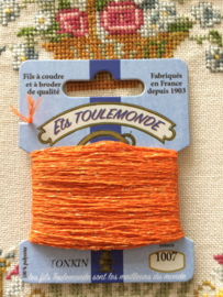  Maison Sajou | Tonkin embroidery thread darning yarn | Gold & Orange