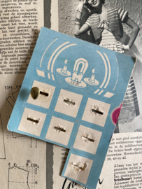 Knopenkaarten | Brocante kaartje met dasspeldje