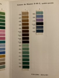 DMC | Borduurgaren  kleurenkaart - Carte de Couleurs | COTON A BRODER Qualite speciale art 107 - W 107 3me EDITION  (1972)