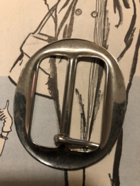 Gespen | Ovaal | Zilver | Metalen gladde ceintuur gesp (5 cm)  - 60s-70s