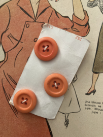 Ø 20 mm | Knopenkaarten | Oranje | Brocante Arkilite knopenkaart met 3 knopen