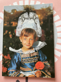 Frankrijk | Meisje met kanten muts - klederdracht: Le Bretagne en Couleurs Fouesnan-Benodet - briefkaart