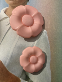 Ø 35 mm | Knopen | Roze | Margriet bloemknoop '70s