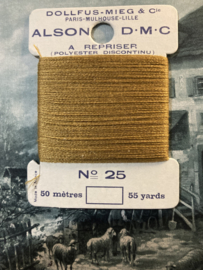 Stopwol | Goud-licht metalic | DMC ALSON A REPRISER - Art. 25 | Stopgaren - Maasgaren - 50 meter en FIBRE SYNTÉTIQUE