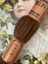 UITVERKOCHT | BRUIN - Scheepjes borduurwol, tapisserie/gobelin of punch needle wol - kleurnummer 8757 (donker buin)