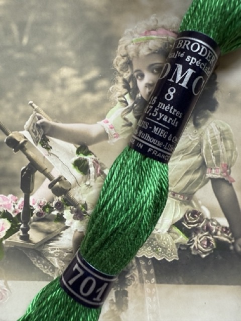DMC Coton a broder special - art. 107 - dikte 08 | Groen | kleurnr. 701 - 16 meter
