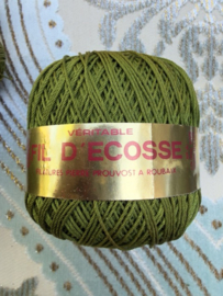 VERKOCHT | Austral | Groen | 100% getwijnd katoenen haakgaren Austral Fil D'Ecosse - kleur 22 928 - 50 gram - 220 m