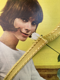 Sierband | Geel | 01,2 cm - Agrementband | Meubelband | vintage geel glanzend band