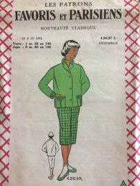 1950 | Favoris en Parisiens | Vintage naaipatroon damesjasje en driekwart broek | jaren '40-'50