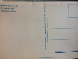 Spanje |  1950 - Kaartenmapje met vele mooie ansichtkaarten Granada en Alhamra | jaren '50 | KOLOR ZERKOWITZ