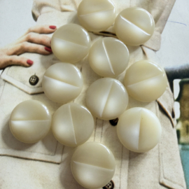 Ø 20 mm - 2 cm | Knopen | Ecru-beige | Vintage gemêleerde knoop