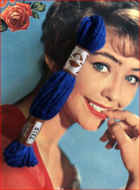 * 7319 Borduurwol BLAUW  | Bruin label - Colbert DMC Tapestry wool
