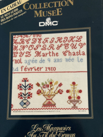 Borduurpatronen | Merklappen | DMC Collection MuseE: Les Marquoirs Au Fil du Temps  MARTHE -  Ref. 11160-22