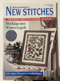 Tijdschriften | Borduren | New Stitches no. 10 Mary Hickmott's - Merklap met wintervogels