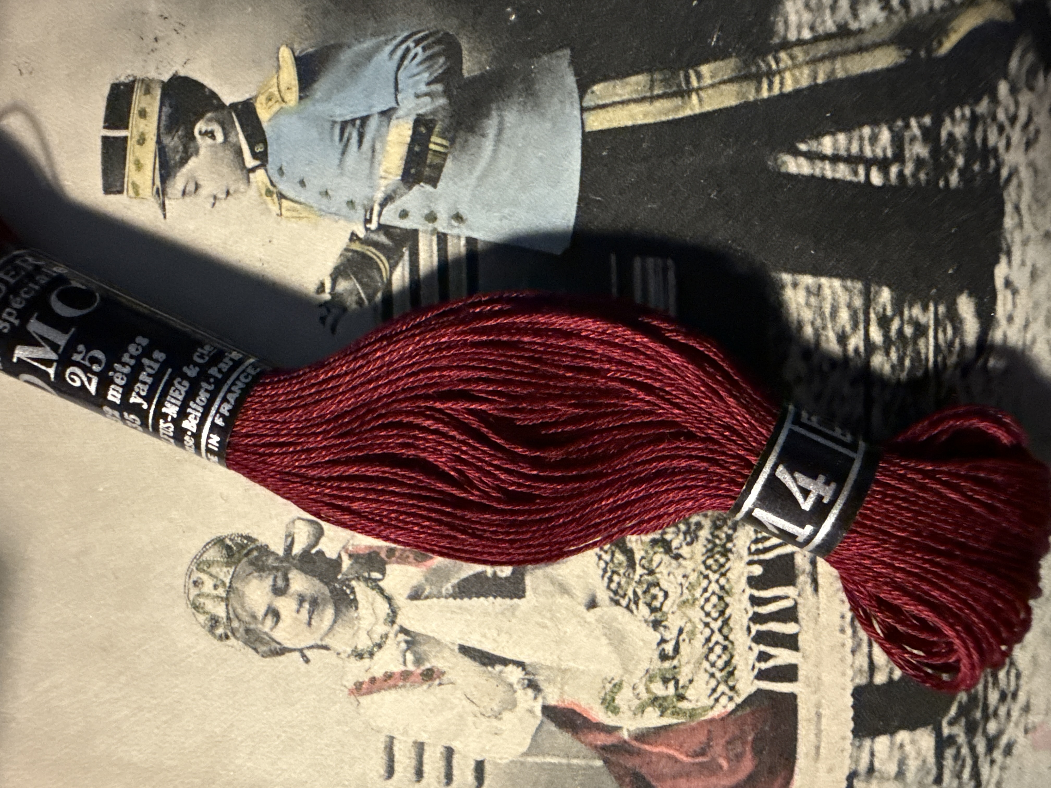DMC Coton a broder special - art. 107 - dikte 25 | Rood-bordeaux | kleurnr. 814 - 32 meter