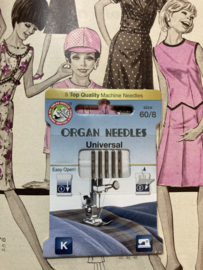 Naaimachinenaalden | UNIVERSEEL size  60/8 | Pakje met 5 stuks Organ Needles Universal naalden