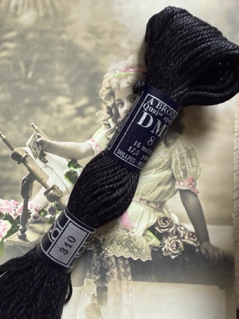 DMC Coton a broder special - art. 107 - dikte 08 | Zwart | kleurnr. 310 - 16 meter