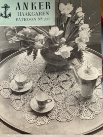 Tijdschriften | Haken | Vintage ANKER haakgaren patroon nr. 269 kanten tafelkleedje (Angel motief)