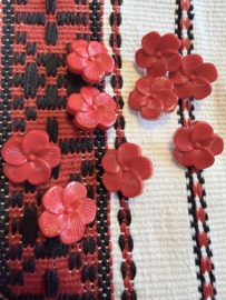 Ø 18 mm - 1.8 cm | Knopen | Rood | Prachtige Estse folklore Knoop