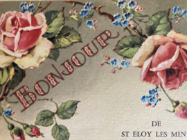 1900-1920 | Briefkaarten | Groeten | Frankrijk | Bonjour de st. Eloy Les Mines - kaart met rozen