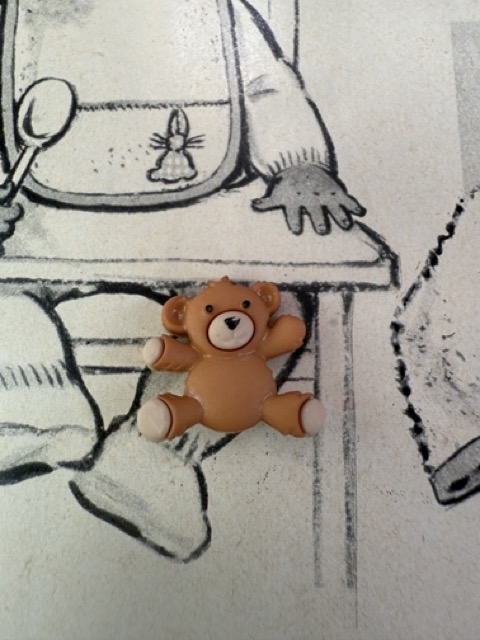Ø 20 mm - 2 cm | Knopen | Bruin-licht | Dress it Up - Stuffed with love knoopje 'beertje"