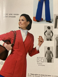 1973 | Modes & Travaux Magazine - N° 866 55e Année FÉVRIER - extra dik nummer met 2 patronen en patronenblad en veel brei patronen 2 Pop Pierre patronen en een ochtend jas dames