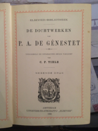 VERKOCHT | 1896 | De dichtwerken van P.A. de Génestet | Goud op snee |  Jugendstil kaft