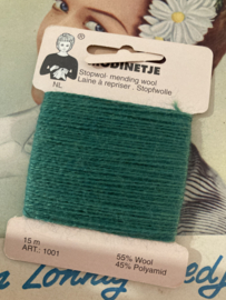 Stopwol | Groen | MODINETJE  | Stopgaren - mending wool - Laine a repriser - Stopfwolle -  15 meter