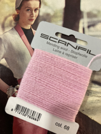 VERKOCHT | Roze | SCANFIL | Mending wool - Stopfwolle - Laine à repriser - Stopgaren - Maasgaren - 15 meter