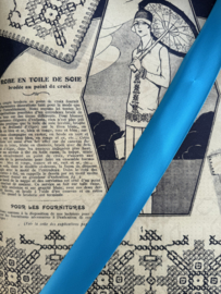Blauw | Satijnband | 2,5 cm breed x 1 meter - Prachtig glanzend biaisband van 100% viscose