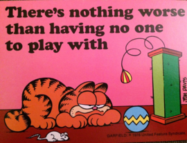 1978 - Garfield - vintage briefkaart No one to play with