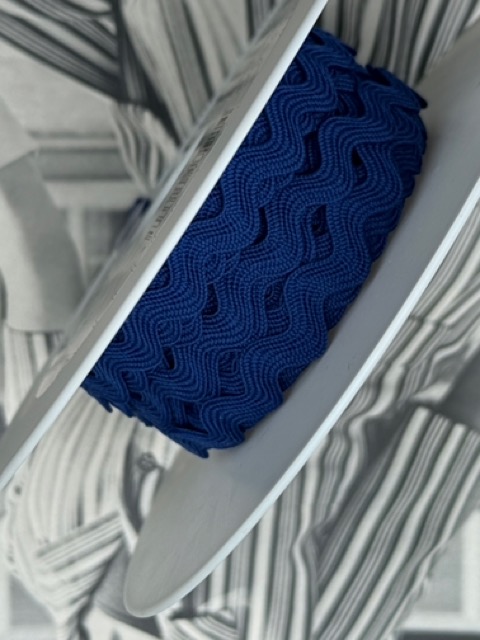 ZIG ZAG | Blauw | 0,6 cm - 6 mm breed - zigzag band - korenblauw