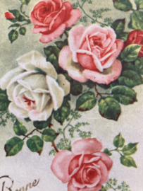 19xx | Briefkaarten | Rozen | Bonne Annee - kaart met rozen