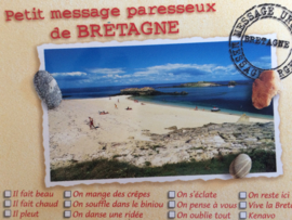 Frankrijk | Briefkaart met strand | Petit Message paresseux de Bretagne